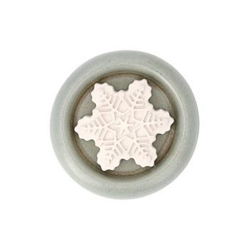 Aromakő kerámia alátéttel - hópihe 7 cm