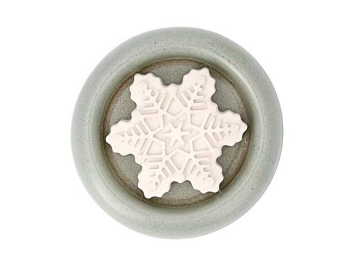 Aromakő kerámia alátéttel - hópihe 7 cm