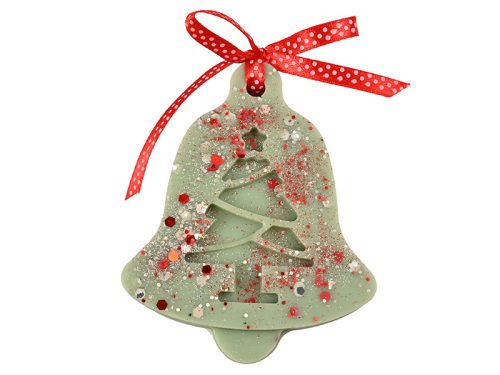 Christmas Magic karácsonyi illatviasz függeszték - harang fenyőfával